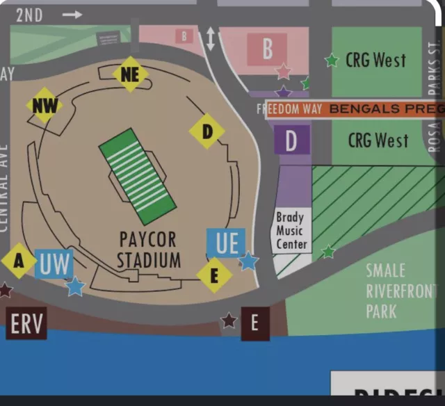 Cincinnati Bengals vs Seahawks 10/15 CRG West Parking Pass 3 Minutes to Paycor