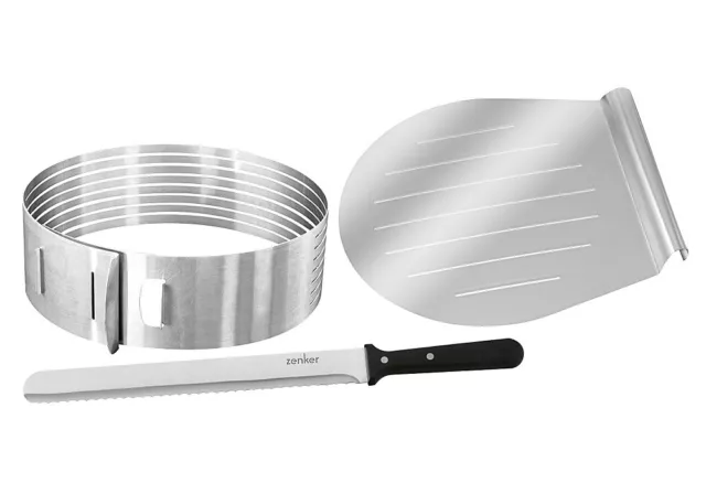 ZENKER HAUSRAT Kuchenschneidhilfe-Set 3tlg.