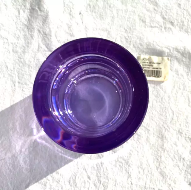 iittala KIVI Marimekko LIGHT LILAC Lavender Glass RARE Tealight Candle Votive 2