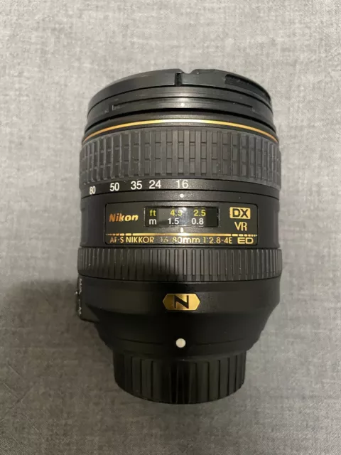 Nikon AF-S 16-80mm f2.8-4E Nikkor DX ED VR Wide Zoom Digital Camera Lens Great