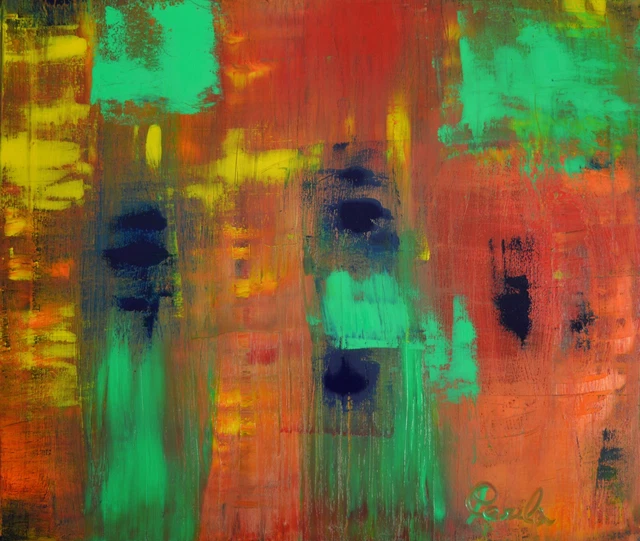 Cericola Olio Su Tela Cm  60X70  Opera Straordinaria  Astratta