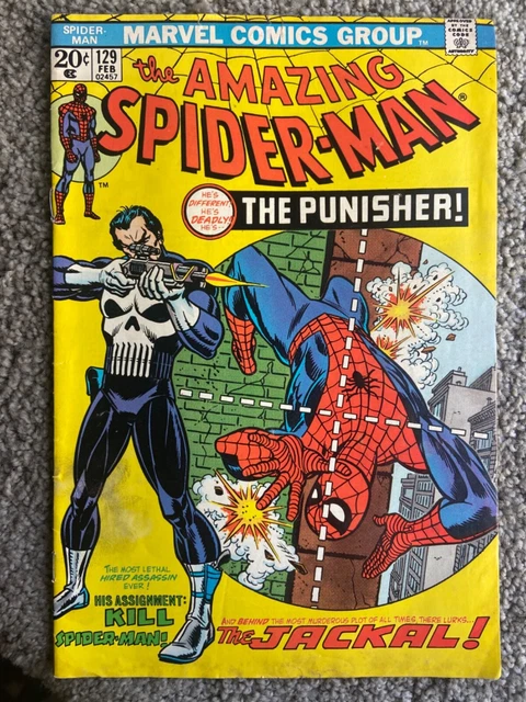 Rare 1974 Amazing Spider-Man #129 Key Issue 1St Punisher Complete