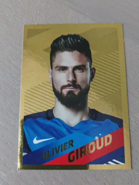 Lot 2 stickers PANINI FOOT Olivier GIROUD World cup Russia 2018 Carrefour Qatar 2