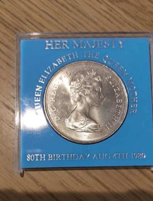 1980 Queen Mother's 80th Birthday Commemorative Crown Coin