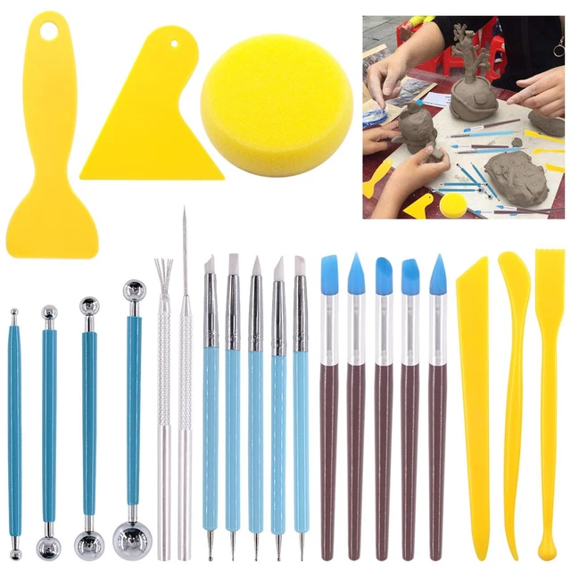 Kit 12 Outils Sculpture Cire Argile - Double Extrémité Acier Inox - Modelage Poterie Et Artisanat