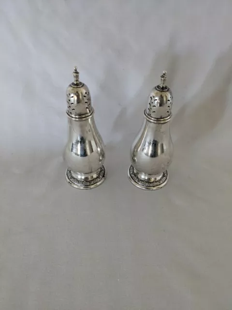 Pair International "Prelude" Sterling Silver Salt & Pepper Shakers, #S118