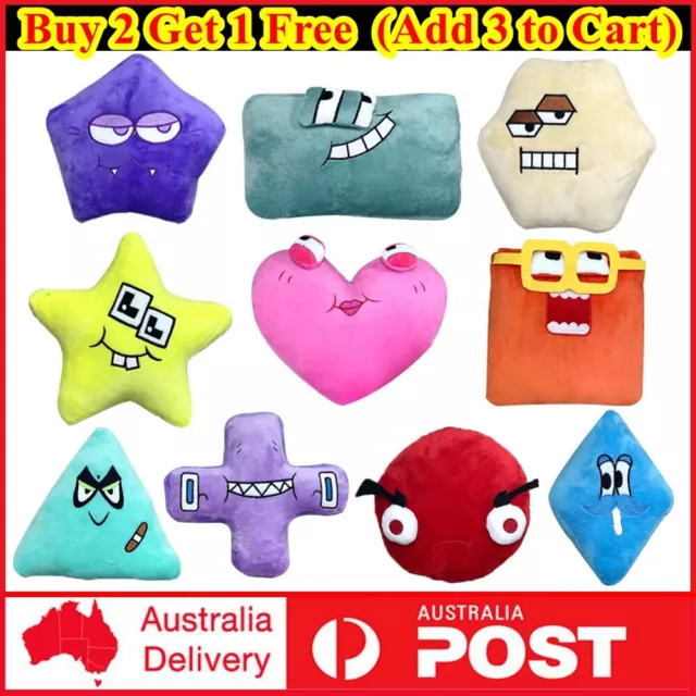 ALPHABET LORE NON-TOXIC Plush Shape Series Baby Educational Toy Home Decor  Xmas $18.55 - PicClick AU