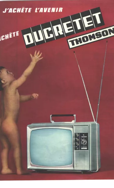 PUBLICITE ADVERTISING  1966  DUCRETET THOMSON téléviseurs