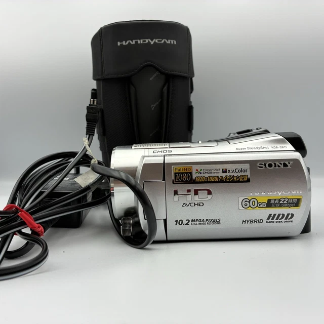 NEAR MINT ] SONY HDR-SR11 Handycam Camcorder NightShot Silver From