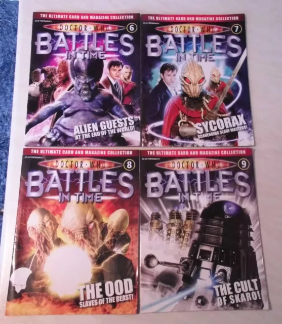 Dr Doctor Who Battles in Time - SET OF FOUR MAGAZINES Numbers 6, 7, 8 & 9 - RARE