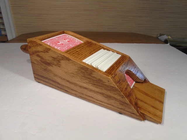 Vintage Baron/Scott Enterprises solid Oak Dealer Shoe #4501
