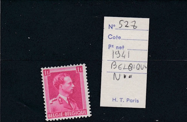 L5149 BELGIQUE TIMBRE N° Y&T 528 de 1940-41 "Léopold III " NEUF**
