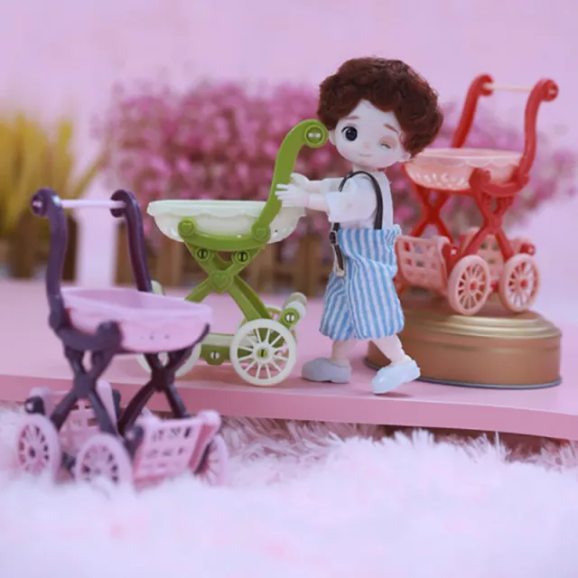 Mini Shopping Cart Salesman Sample for Kid Pretend Play Toy Dollhouse De.EL