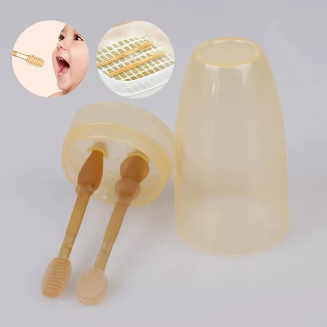 Silicone Infant Breast Toothbrush 0-1.5 Years Old Newborn Baby Tongue Oral Cl#km 2