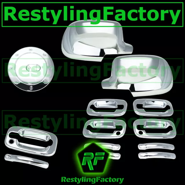 Chevy Tahoe Chrome Mirror+4 Door handle PSG Keyhole+Tailgate Barn+Gas Fuel Cover