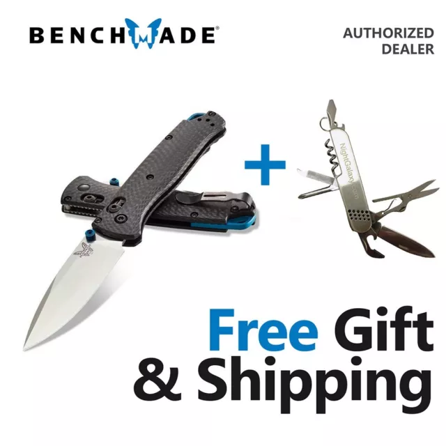 Benchmade Bugout Plain Drop-point, Axis Every Day Knife Carbon Fiber 535-3