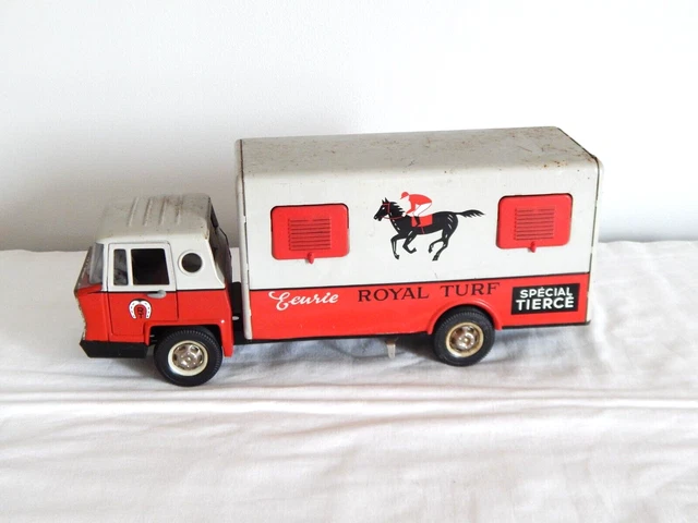 Ancien Camion Jouet En Tôle Joustra, écurie Royal Turf, Mécanique