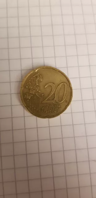 Seltene 20 cent MÜNZE Zweifarbige Münze