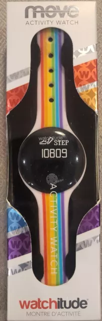 Watchitude - MOVE  ACTIVITY WATCH - sleep-steps-calorie tracker, Rainbow Pride 