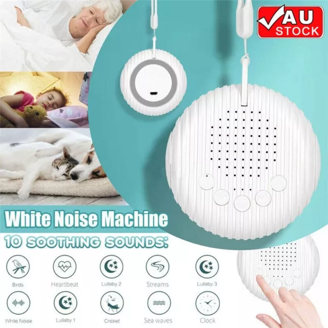 Portable White Noise Machine Sleep 10 Natural Sound Relaxation For Baby AU STOCK