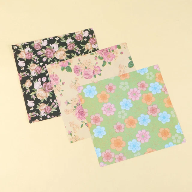 120 Stück Blumenpapierfalten Doppelseitige Bastelpapiere DIY-Druckpapiere für