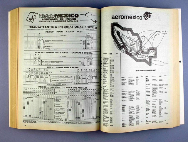ABC WORLD AIRWAYS Guide August 1981 Airline Timetable Part 1 Red Book ...