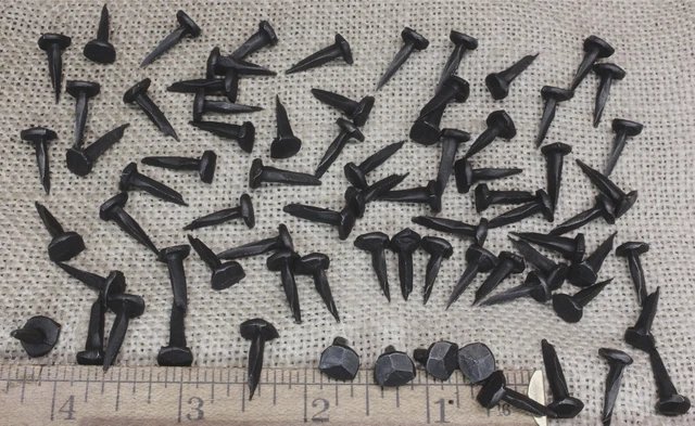 5/8" Rose head 75 nails square wrought iron vintage rustic Decorative historic
