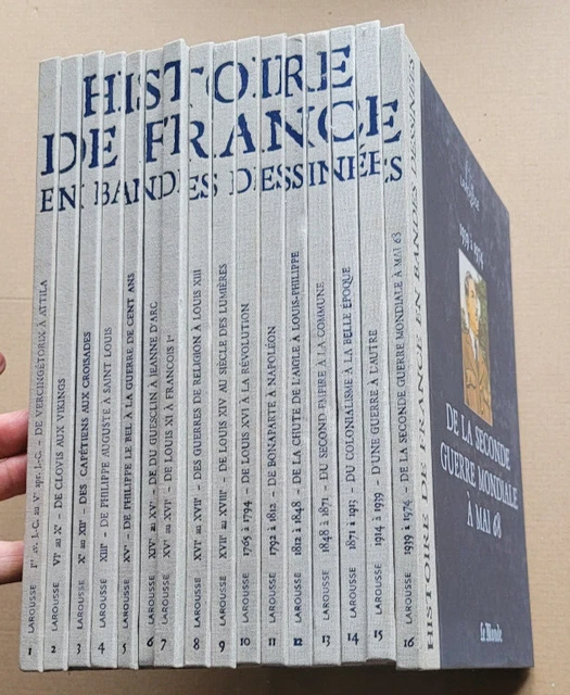 Collection Complète Histoire De France En Bandes Dessinées Larousse Le Monde 2008 - 16 Volumes
