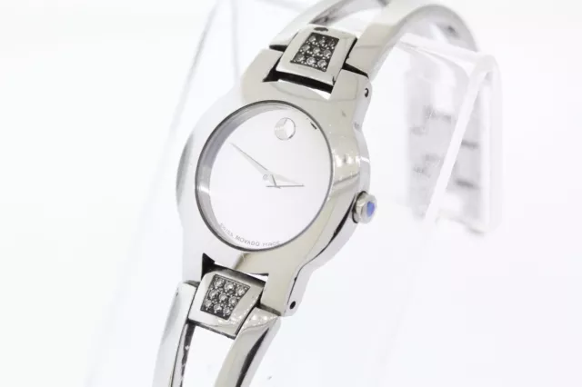 Donna Movado 0605895 Amorosa Diamante Orologio IN Acciaio Inox
