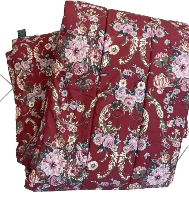Vintage Ralph Lauren Danielle Marseilles Red Floral Full/Queen Comforter