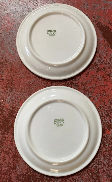 Pair SYRACUSE RAILROAD CHINA KANSAS CITY SOUTHERN RAILWAY ROXBURY 7.25” PLATE 3