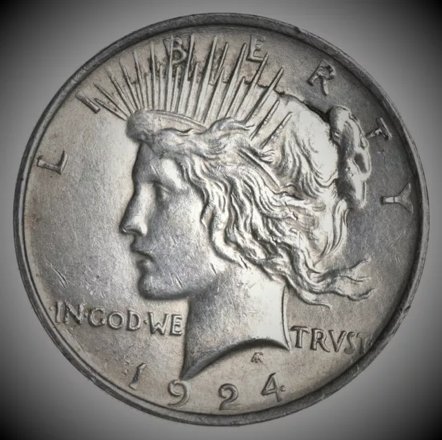 1924 Peace Dollar Silver AU/UNC HI GRADE ⭐273⭐V3⭐