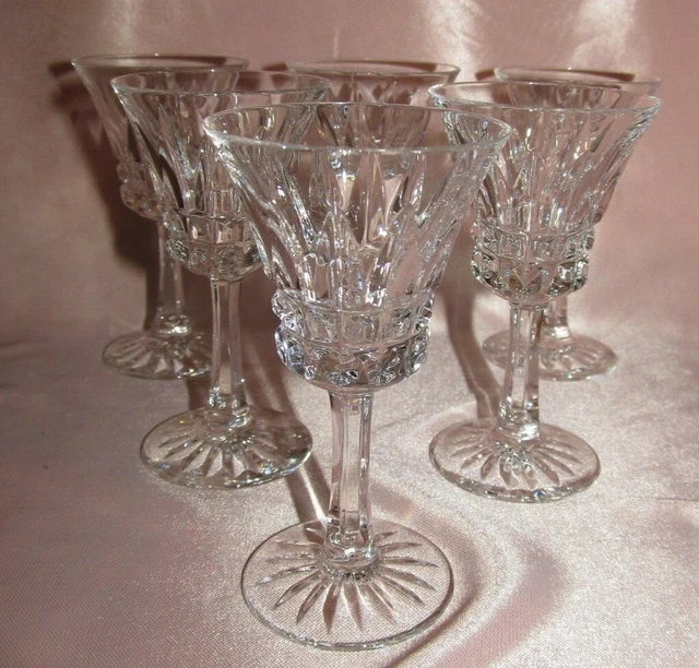 Lot de 6 verres à liqueur cristal d'Arques modèle Tuileries Villandry