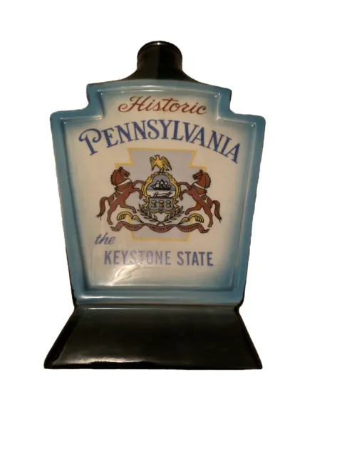 VINTAGE 1967 Jim Beam Historic 1776 Pennsylvania Keystone Decanter NearMint Cond