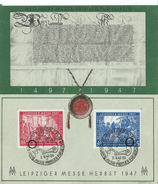 Nr. 965/966 auf Gedenkblatt, mit Plattenfehlern 965IX und 966VIII