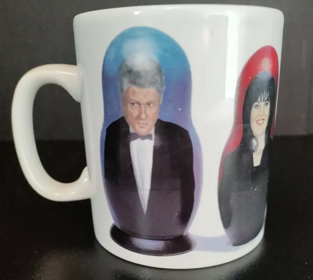 Bill Clinton Coffee Mug Ceramic "All The President's Dolls" Nesting Doll images