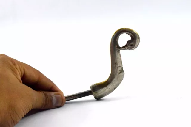18C Indian Antique Hand Crafted Brass Peacock Shape Wall Hook Hanger. i75-26 US 6