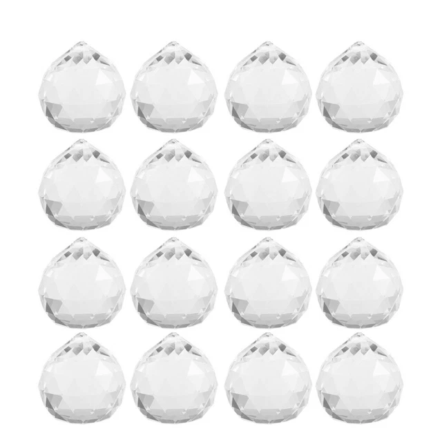 12pcs DIY Clear Chandelier Crystal Prisms Pendant for Wedding Curtain