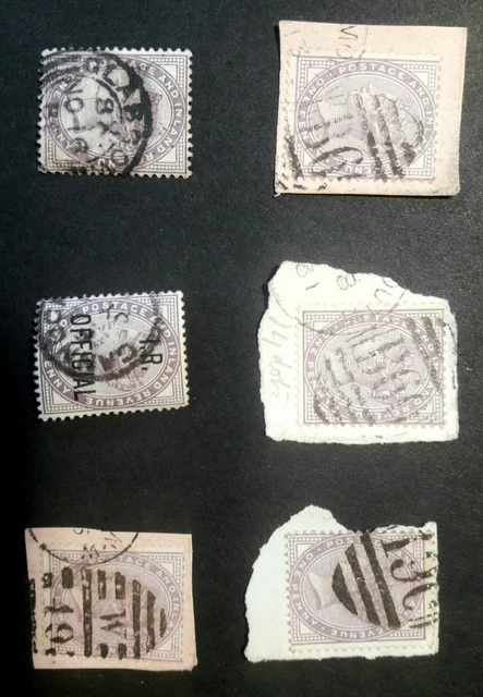 GB 1881 QV 1d lilla 14 punti angolo 6 buono usato include ufficiale.sg170/171.