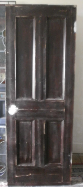 Antique interior wooden door 77 1/2" x 30"