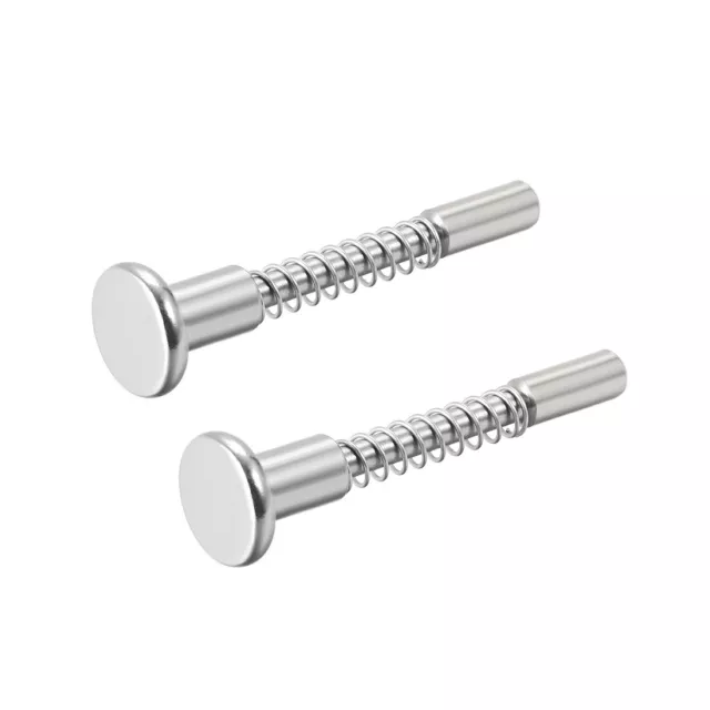 Plunger Latches Spring Loaded Stainless Steel 6mm Head 60mm Total Length , 2pcs