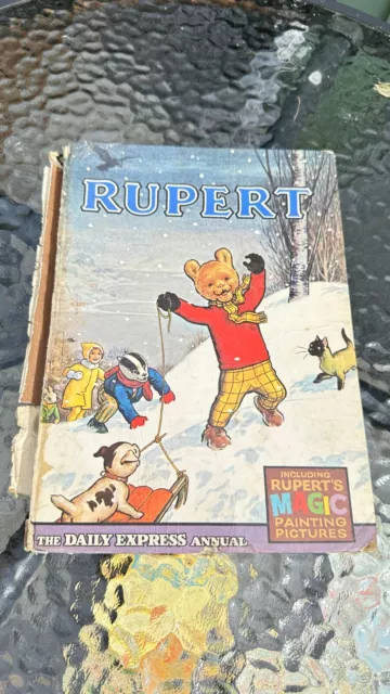 Vintage Retro 1967 RUPERT BEAR ANNUAL WITH MAGIC PAINTING