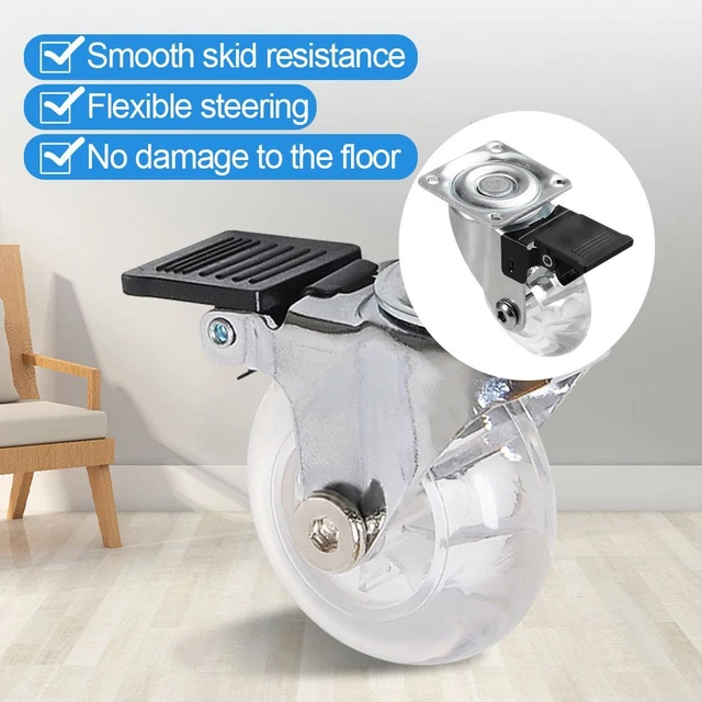 Wheel Rubber Mute Wheel Office Chair Wheels Chair Caster Furniture Caster
