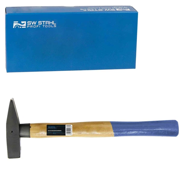 SW-STAHL Serrurier Marteau 300g Massette Manche en Bois Protection de Tige
