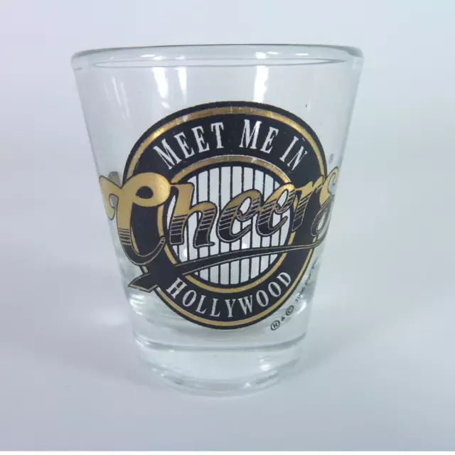 Vintage Cheers Shot Glass Meet me in Hollywood Souvenir Barware Bar Retro Decor