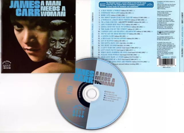 JAMES CARR "A Man Needs A Woman" (CD) 2003