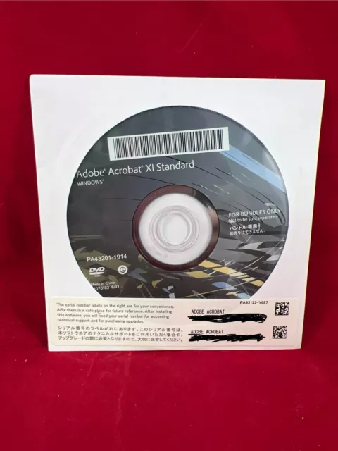 Adobe Acrobat XI 11 Standard Full Version for Windows Including License and DVD