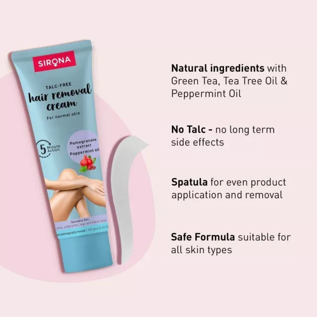 Crème dépilatoire Sirona pour femme, peau normale 100 g + expédition rapide