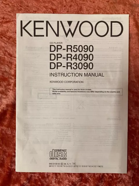Kenwood DP-R5090/4090/3090 manuale di istruzioni RE146