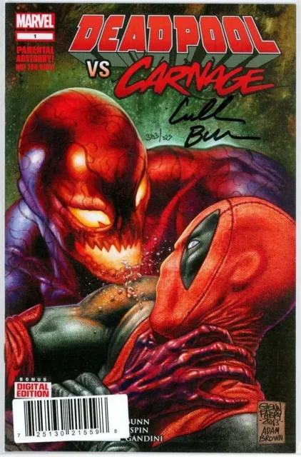 Deadpool Vs Carnage #1 Dynamic Forces Signed Cullen Bunn Df Coa Marvel Movie